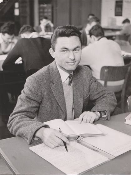 Friedrich Schreiber als Student in München, 1956 | Bild: Popperfoto (München)