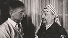 Friedrich Schreiber bei einem Interview mit Jassir Arafat in Tunis; 1980er Jahre | Bild: privat