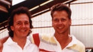 Langjährige Freunde: Fritz Egner und Fred Kogel, der ihn 1996 zu SAT 1 holte, 1980er Jahre | Bild: privat