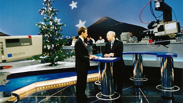 Moderator Christoph Deumling mit einem Gast (8.11.93) | Bild: BR/Foto Sessner