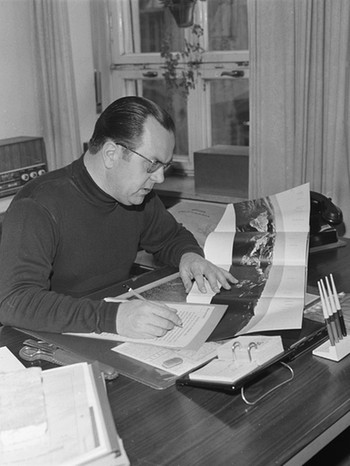 Bruno Erath in seinem Büro, November 1968 | Bild: BR/Historisches Archiv, Lindinger
