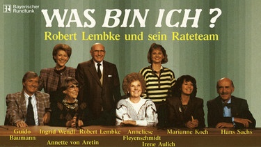 Autogrammkarte mit dem „Was bin ich?“-Team, 1980er Jahre | Bild: BR/Historisches Archiv, Sessner