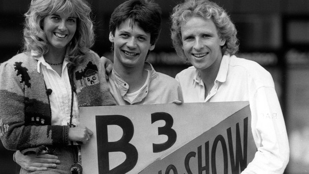 Mit der B 3 - Radio-Show wurden sie bekannt: Hannelore Fischer, Günther Jauch und Thomas Gottschalk  | Bild: BR / Historisches Archiv