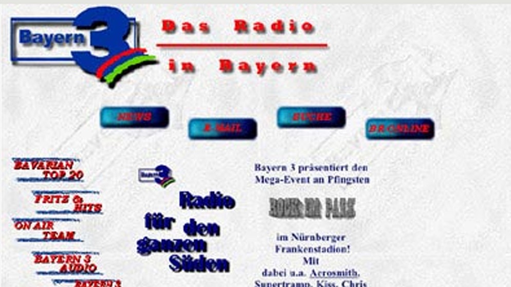 Bayern 3-Homepage 1996 | Bild: BR