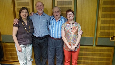 von links: Susanne Lerbinger, Ernst Vogt, Bruno Erath und Andrea Zinnecker vom Rucksackradio | Bild: BR
