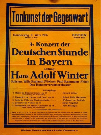 Ein Plakat der Deutschen Stunde in Bayern | Bild: BR/Historisches Archiv