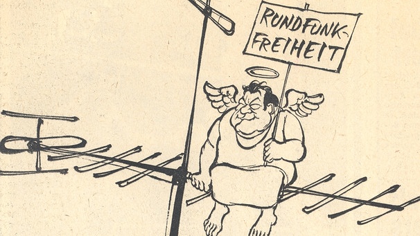 Karikatur Franz-Josef Strauss | Bild: BR / Historisches Archiv