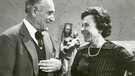 Luis Trenker und Gertrud Simmerding. Mit Trenker entstand die Sendung „Luis Trenker erzählt“, 1960er Jahre | Bild: BR, Historisches Archiv