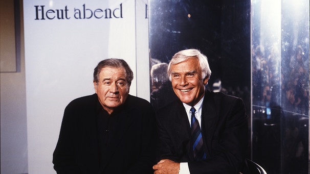 Joachim Fuchsberger (1927-2024) mit Hans-Joachim Kulenkampff in der
Talksendung „Heut abend“ , 1999
| Bild: BR, Historisches Archiv, Sessner