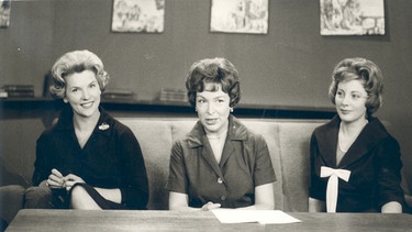 Anneliese Fleyenschmidt, Annette von Aretin und Ruth Kappelsberger (von links), 1955 | Bild: BR/Sessner