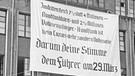 Das Münchner Funkhaus diente auch als Fläche für NS-Werbung, 1936. | Bild: BR / Historisches Archiv