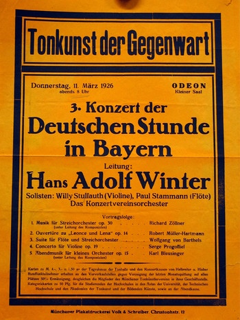 Plakat Konzert 1926 | Bild: BR/Historisches Archiv