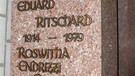 Grabstein des Ehepaares Ritschard, 1988 | Bild: BR/Historisches Archiv