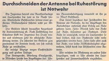 Artikel in der Bayerischen Radiozeitung 1931 | Bild: BR/Historisches Archiv