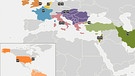 Kartenausschnitt Weltkarte digital | Bild: BR 