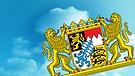 Wolken und bayerisches Wappen | Bild: BR