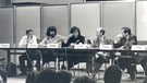Ernst Vogt bei einer Podiumsdiskussion im Funkhaus mit Alois Glück, Stefan Glowacz, Reinhold Messner u.a. | Bild: Ernst Vogt