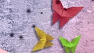 Illustration/Collage: Hände lassen bunte Origami-Schmetterlinge fliegen | Bild: colourbox.com; BR/Tanja Begovic
