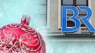 Bild-Collage aus pink-roter Weihnachtskugel und Außenansicht BR-Gebäude Hopfenstraße | Bild: colourbox.com; Montage: BR/Tanja Begovic,Andreas Dirscherl