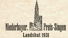 Postkarte für die Abstimmung beim Niederbayerischen Preissingen 1931 | Bild: Stadtarchiv Landshut