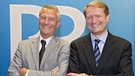 BR-Intendant Dr. Thomas Gruber (links) und sein Nachfolger Ulrich Wilhelm, 7. Mai 2010 | Bild: BR /Ralf Wilschewski