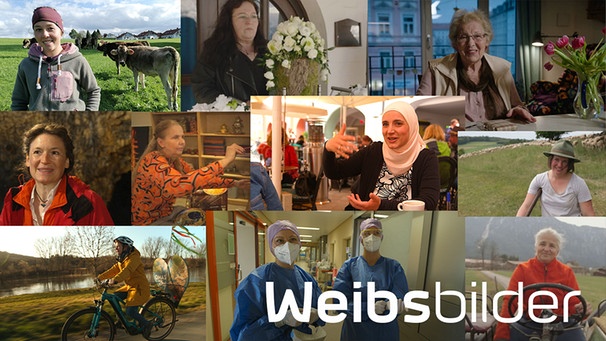 Fotocollage von den verschiedenen Protagonistinnen aus der Reihe "Weibsbilder" von "Wir in Bayern" | Bild: Screenshot BR
