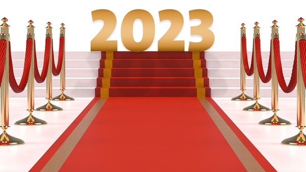 Roter Teppich mit Jahreszahl 2023 | Bild: BR$/Anna Hunger