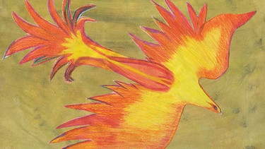 "Der-Feuervogel", Zeichnung von Dominik Hanft | Bild: Zeichnung-von-Dominik-Hanft