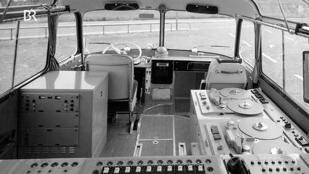 Übertragungswagen Innenansicht - 1961 | Bild: BR / Historisches Archiv