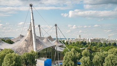 Das Zeltdach des Münchner Olypiastadions | Bild: BR
