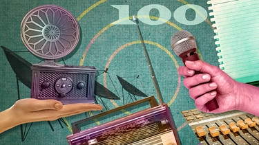 Collage 100 Jahre Radio | Bild: colourbox.com; Montage: BR