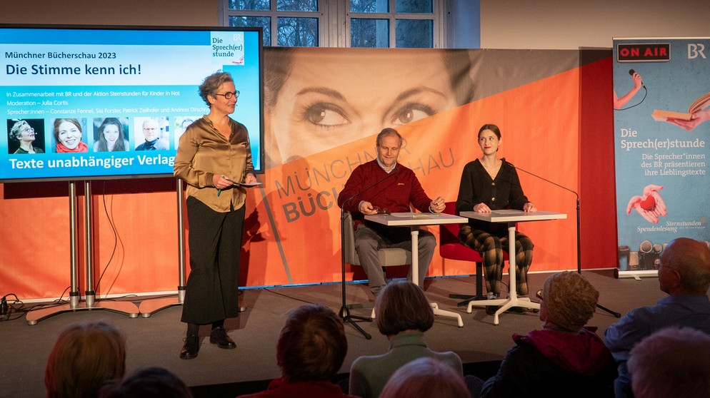 Julia Cortis moderiert Patrick Zeilhofer und Sisi Forster an | Bild: BR/Andreas Dirscherl