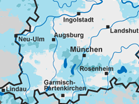 Regenradarbild von Bayern