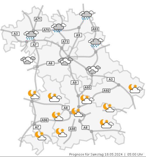 Straßenwetterkarte Bayern